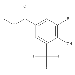 Methyl 3-bromo-4-hydroxy-5-(trifluoromethyl)benzoate结构式