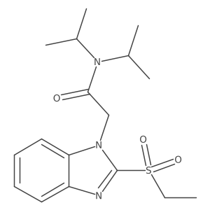 2-(2-(ethylsulfonyl)-1H-benzo[d]imidazol-1-yl)-N,N-diisopropylacetamide结构式