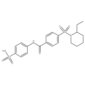4-((2-ethylpiperidin-1-yl)sulfonyl)-N-(4-sulfamoylphenyl)benzamide结构式
