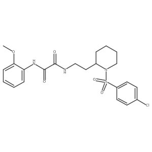 N1-(2-(1-((4-chlorophenyl)sulfonyl)piperidin-2-yl)ethyl)-N2-(2-methoxyphenyl)oxalamide结构式