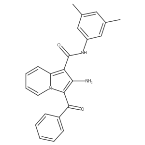 2-amino-3-benzoyl-N-(3,5-dimethylphenyl)indolizine-1-carboxamide结构式
