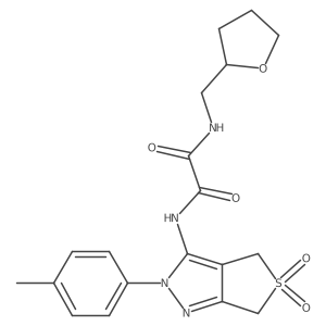 N1-(5,5-dioxido-2-(p-tolyl)-4,6-dihydro-2H-thieno[3,4-c]pyrazol-3-yl)-N2-((tetrahydrofuran-2-yl)methyl)oxalamide Structure
