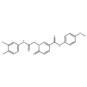 1-(2-((3-chloro-4-methylphenyl)amino)-2-oxoethyl)-N-(4-methoxyphenyl)-6-oxo-1,6-dihydropyridazine-3-carboxamide结构式