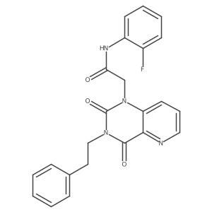 2-(2,4-dioxo-3-phenethyl-3,4-dihydropyrido[3,2-d]pyrimidin-1(2H)-yl)-N-(2-fluorophenyl)acetamide结构式
