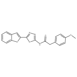 N-[5-(1-benzofuran-2-yl)-1,3,4-oxadiazol-2-yl]-2-(4-methoxyphenyl)acetamide Structure