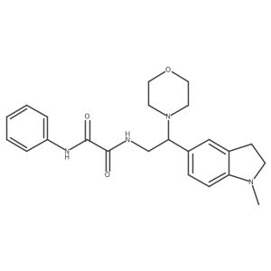 N1-(2-(1-methylindolin-5-yl)-2-morpholinoethyl)-N2-phenyloxalamide结构式