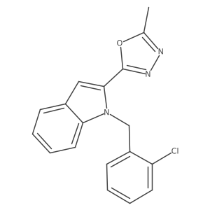 1-[(2-chlorophenyl)methyl]-2-(5-methyl-1,3,4-oxadiazol-2-yl)-1H-indole Structure