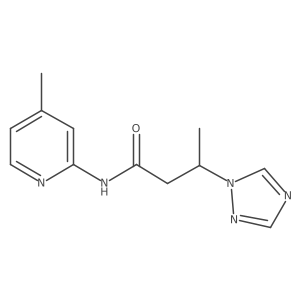 N-(4-methyl-2-pyridinyl)-3-(1H-1,2,4-triazol-1-yl)butanamide Structure