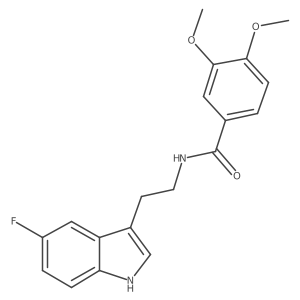 N-[2-(5-fluoro-1H-indol-3-yl)ethyl]-3,4-dimethoxybenzamide结构式