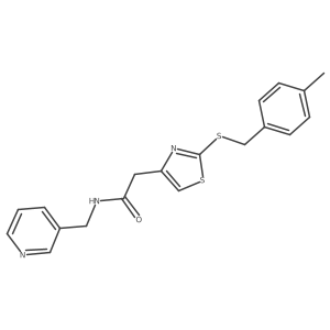 2-(2-((4-methylbenzyl)thio)thiazol-4-yl)-N-(pyridin-3-ylmethyl)acetamide Structure