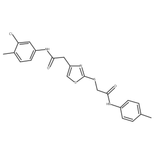 N-(3-chloro-4-methylphenyl)-2-(2-((2-oxo-2-(p-tolylamino)ethyl)thio)thiazol-4-yl)acetamide Structure