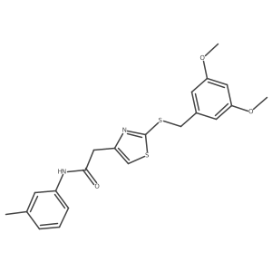 2-(2-((3,5-dimethoxybenzyl)thio)thiazol-4-yl)-N-(m-tolyl)acetamide Structure