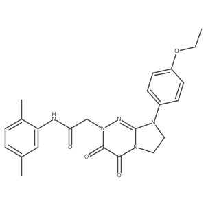 N-(2,5-dimethylphenyl)-2-(8-(4-ethoxyphenyl)-3,4-dioxo-3,4,7,8-tetrahydroimidazo[2,1-c][1,2,4]triazin-2(6H)-yl)acetamide结构式
