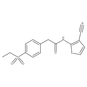 N-(3-cyanothiophen-2-yl)-2-(4-(ethylsulfonyl)phenyl)acetamide Structure