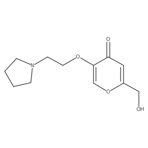 2-Hydroxymethyl-5-(2-pyrrolidin-1-yl-ethoxy)-pyran-4-one结构式