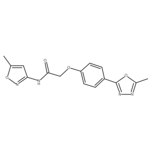 N-(5-methyl-1,2-oxazol-3-yl)-2-[4-(5-methyl-1,3,4-oxadiazol-2-yl)phenoxy]acetamide Structure