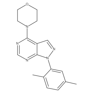 1-(2,5-dimethylphenyl)-4-(morpholin-4-yl)-1H-pyrazolo[3,4-d]pyrimidine Structure