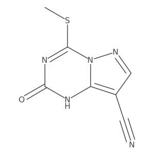 4-methylsulfanyl-2-oxo-1H-pyrazolo[1,5-a][1,3,5]triazine-8-carbonitrile结构式