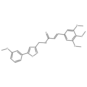 (Z)-N-((5-(3-methoxyphenyl)isoxazol-3-yl)methyl)-3-(3,4,5-trimethoxyphenyl)acrylamide结构式