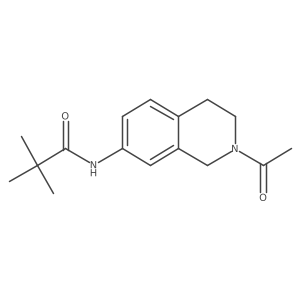 N-(2-acetyl-1,2,3,4-tetrahydroisoquinolin-7-yl)pivalamide Structure