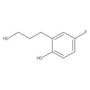 4-Fluoro-2-(3-hydroxypropyl)phenol结构式