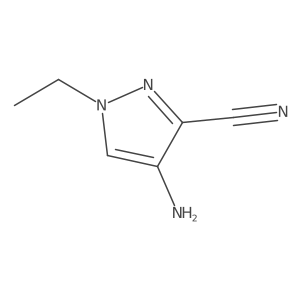 4-amino-1-ethyl-1H-pyrazole-3-carbonitrile结构式