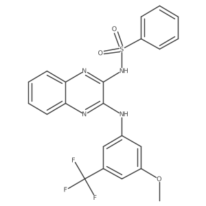 n-(3-(3-Methoxy-5-(trifluoromethyl)phenylamino)quinoxalin-2-yl)benzenesulfonamide Structure