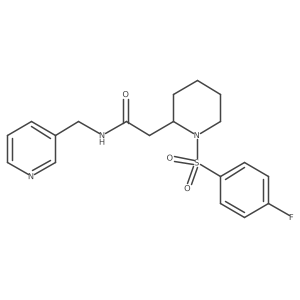 2-(1-((4-fluorophenyl)sulfonyl)piperidin-2-yl)-N-(pyridin-3-ylmethyl)acetamide Structure