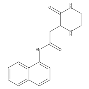 N-(naphthalen-1-yl)-2-(3-oxopiperazin-2-yl)acetamide结构式
