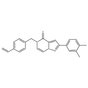 2-(3,4-dimethylphenyl)-5-[(4-ethenylphenyl)methyl]-4H,5H-pyrazolo[1,5-a]pyrazin-4-one结构式