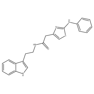 N-[2-(1H-indol-3-yl)ethyl]-2-[2-(phenylamino)-1,3-thiazol-4-yl]acetamide结构式
