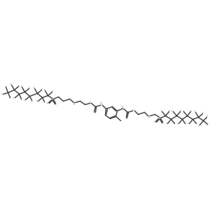 Carbamic acid, [3-[[[2-[[(heptadecafluorooctyl)sulfonyl]methylamino]ethoxy]carbonyl]amino]-4-methylphenyl]-, 2-[[(heptadecafluorooctyl)sulfonyl]propylamino]ethyl ester结构式