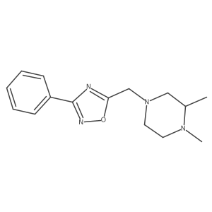 1,2-Dimethyl-4-[(3-phenyl-1,2,4-oxadiazol-5-YL)methyl]piperazine结构式