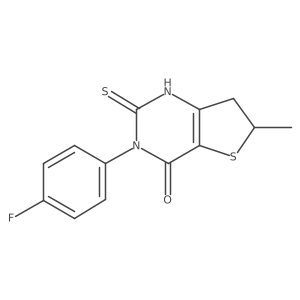 3-(4-fluorophenyl)-2-mercapto-6-methyl-6,7-dihydrothieno[3,2-d]pyrimidin-4(3H)-one结构式