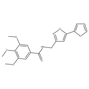 N-((5-(furan-2-yl)isoxazol-3-yl)methyl)-3,4,5-trimethoxybenzamide结构式