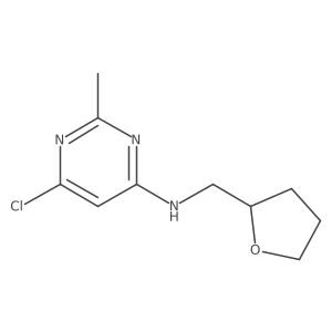 6-chloro-2-methyl-N-((tetrahydrofuran-2-yl)methyl)pyrimidin-4-amine结构式