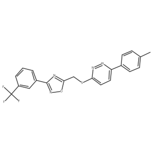 3-(4-Methylphenyl)-6-[({3-[3-(trifluoromethyl)phenyl]-1,2,4-oxadiazol-5-yl}methyl)thio]pyridazine结构式