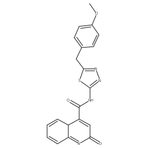 N-[5-[(4-methoxyphenyl)methyl]-1,3,4-thiadiazol-2-yl]-2-oxo-4aH-quinoline-4-carboxamide Structure