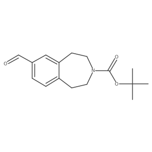 tert-butyl 7-formyl-2,3,4,5-tetrahydro-1H-3-benzazepine-3-carboxylate结构式