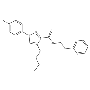 1-(4-fluorophenyl)-N-phenethyl-4-propoxy-1H-pyrazole-3-carboxamide Structure