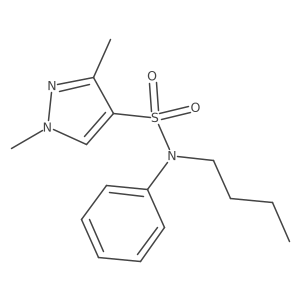 N-butyl-1,3-dimethyl-N-phenyl-1H-pyrazole-4-sulfonamide结构式