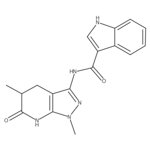 N-(1,5-dimethyl-6-oxo-4,5,6,7-tetrahydro-1H-pyrazolo[3,4-b]pyridin-3-yl)-1H-indole-3-carboxamide结构式