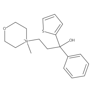 Morpholinium, 4-((3S)-3-hydroxy-3-phenyl-3-(2-thienyl)propyl)-4-methyl- Structure