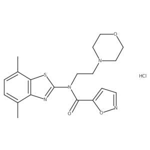 N-(4,7-dimethylbenzo[d]thiazol-2-yl)-N-(2-morpholinoethyl)isoxazole-5-carboxamide hydrochloride Structure
