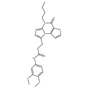 3-(4-butyl-5-oxo-4,5-dihydrothieno[2,3-e][1,2,4]triazolo[4,3-a]pyrimidin-1-yl)-N-(3,4-dimethoxyphenyl)propanamide结构式