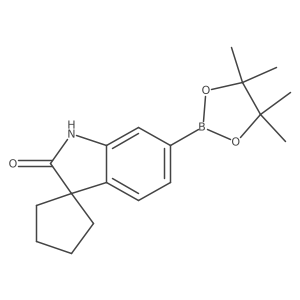 6'-(4,4,5,5-Tetramethyl-1,3,2-dioxaborolan-2-yl)spiro[cyclopentane-1,3'-indolin]-2'-one Structure