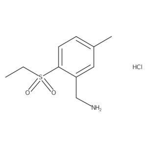 1-[2-(Ethylsulfonyl)-5-methylphenyl]methanamine hydrochloride Structure