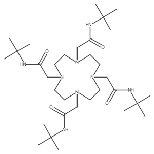 2,2',2'',2'''-(1,4,7,10-Tetraazacyclododecane-1,4,7,10-tetrayl)tetrakis(N-(tert-butyl)acetamide)结构式