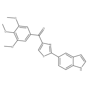 (2-(1H-indol-5-yl)thiazol-4-yl)(3,4,5-trimethoxyphenyl)methanone结构式