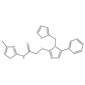 2-((1-(furan-2-ylmethyl)-5-phenyl-1H-imidazol-2-yl)thio)-N-(4-methylthiazol-2-yl)acetamide Structure